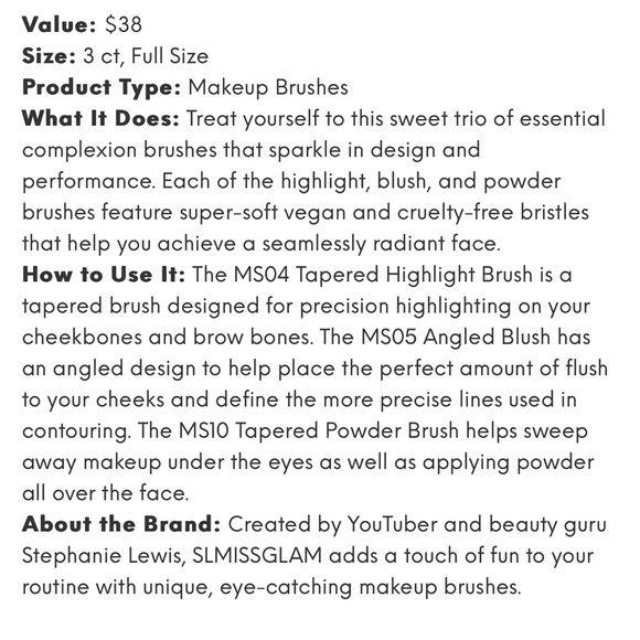 SLMissglam, trio, cotton, candy, brush, set - Picture 2 of 9